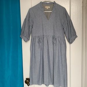 Cute Ruffle Neckline Dress